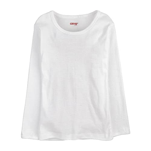 Recopilación de Camisetas de manga larga para Niña los mejores 10. 49 Baby Creysi Camiseta Manga Larga Preescolar 2 Años Blanco Algodón Ideal Para Día a Día
