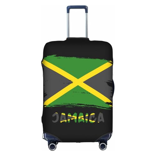 Jamaica Jamaicans Flag Travel Luggage Cover Washable Suitcase Case Suitcase Protector Fit Luggage Cover X-Large