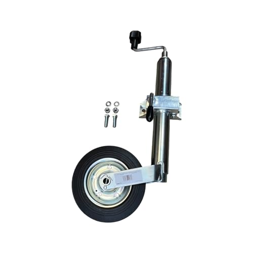 mb-m Ruota di supporto 150 kg per rimorchio, Ø 48 mm, con morsetto e viti di fissaggio incluse