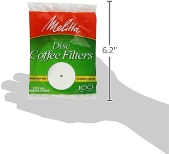 Melitta Disc Coffee Filters for Percolators, White, 3.5-Inch, 100 Count (Pack of 24) 2400 Total Filters Count