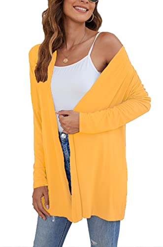 Image of Ladlop Women's Lightweight Open Front Cardigans Long Sleeve Casual Soft Drape Fall Cardigan