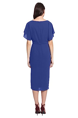 Image of Maggy London Women's Dresses Boat Neck Flutter Sleeve Dress Occasion Event Guest of
