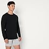 Amazon Essentials Men's Slim-Fit Cotton Crew Neck Vests, Pack of 6, Black Long Sleeve, XL #1