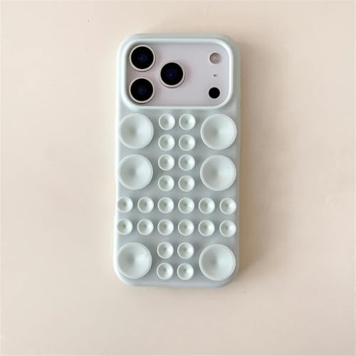 Coque iPhone 17 Pro silicone souple verte antichoc avec ventouse