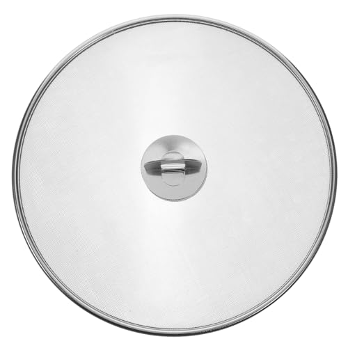 Luxshiny Stainless Steel Mesh Splatter Screen Cover Oil Splashing Lid for Frying Pan Grease Guard Kitchen Gadget Easy to Clean Portable Cooking Essential