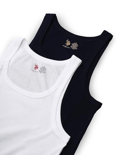 Image of U.S. Polo ASSN. Men's EV006 Pure Cotton Ribbed Vest - Pack of 1