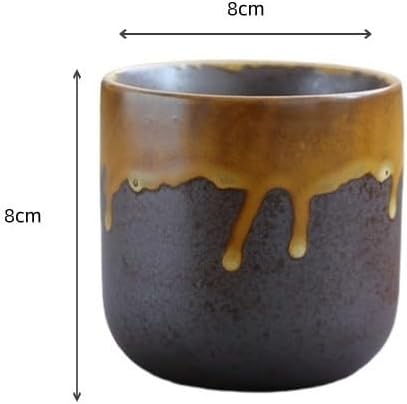 GSOUL Kungfu Tea cup Retro Ceramic Cup Small Capacity Water Mug Stoneware Coffee Kiln Change Small Tea Cups