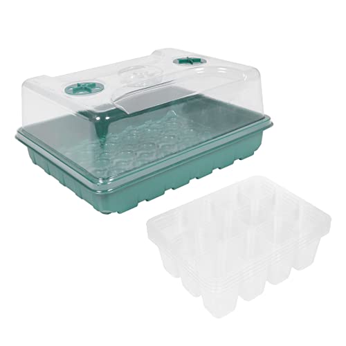 OFFSCH 1Juego Germinación de Plantas Mini Invernadero Interior con Orificios Propagación de Material Duradero y Ligero