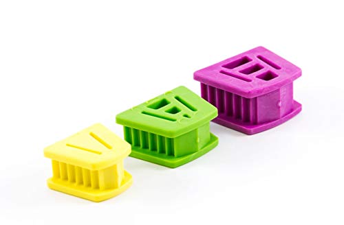 Dental Silicone Mouth Prop Bite Block 3 Pcs Kit: Large, Medium, Small Color Coded Autoclavable LATEX FREE