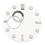 Saharuse 1 pz Sterile 32mm Nero/Bianco/Blu Scuro/Verde Quadrante di Orologio Blu Luminoso Adatto for NH39 Movimento Automatico Accessori(White)