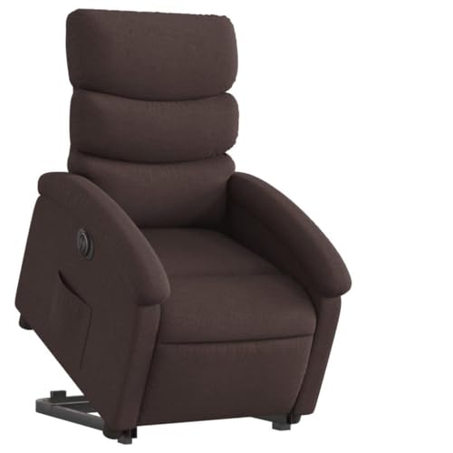 Wenjingqi Sillón eléctrico reclinable elevable de Tela marrón Oscuro, Marrón 3204007