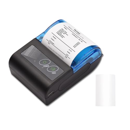 Receipt Printer, Sunydog Portable Mini Thermal Receipt Printers USB Receipt Bill Ticket Printer with 58mm Print Paper, Fit for Android Fit for Win, Thermal Printers for Restaurants Sales Retail