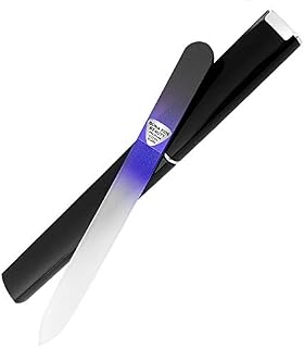 Glass Nail File with Case, Bona Fide Beauty Glass Fingernail File for Natural Nails, File in Any Direction, Expertly Shapes Nails, Enjoy a Professional Smooth Finish - Premium Czech Glass