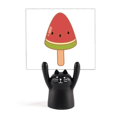 Support mémo chat noir idéal pour goûter enfant et glaces