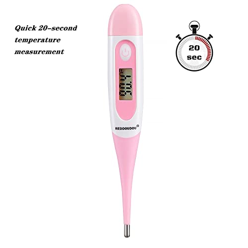 Digital Pet Thermometer For Accurate Fever Detection, Suitable For Cats/Dogs/Horse/Veterinarian, Waterproof Pet Thermometer, Fast And Accurate Measurements In 20 Seconds (Pink) #TOP1
