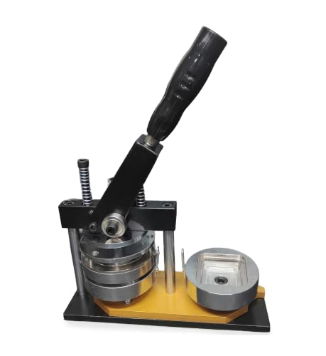 Image of AT Sub 50x50mm Square Fridge Magnet Making Machine || Metal Body Machine, Heavy Duty || Includes Machine, User Manual || 100 pcs Plastic pin Badges Included