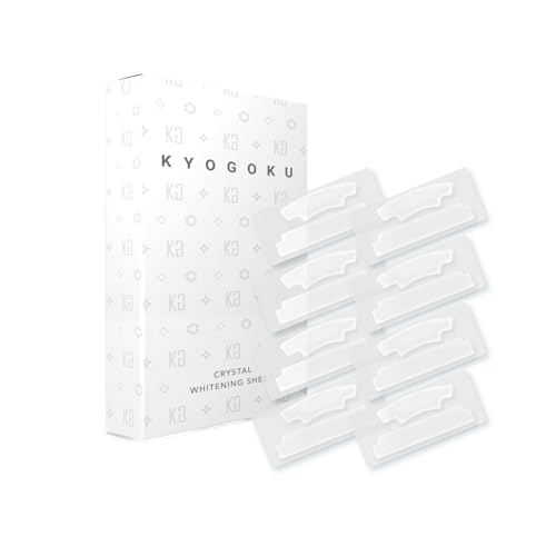 Kyogoku クリスタルホワイトニングシール 28枚入 14日分 現役歯科医師監修 口臭ケア (ホワイトニングシール) 貼るだけ簡単 自宅ホワイトニング 歯の黄ばみ対策 トーンアップの商品画像（Amazon）