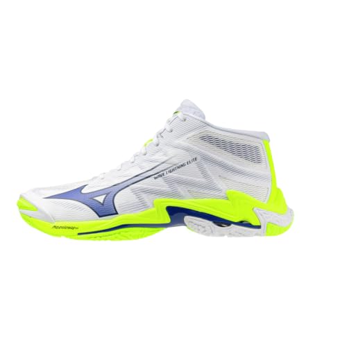 Mizuno Chaussures Indoor Wave Lightning Elite Mid Homme Tissu Blanc