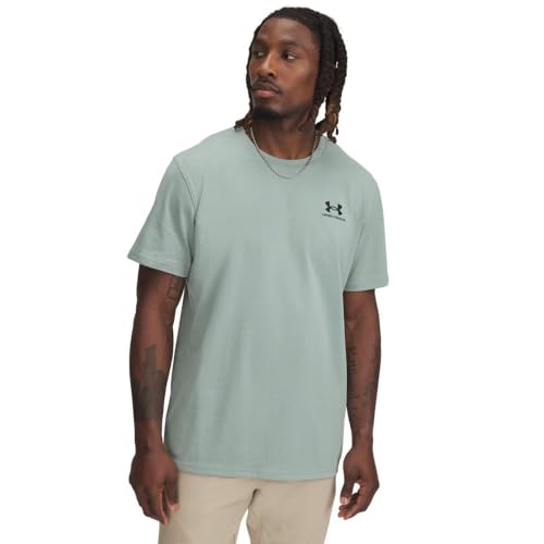 Under Armour UA M Logo EMB Heavyweight SS t-shirt vert homme vêtement sport taille S