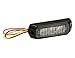 Buyers Products 8891401, 3.5 Inch LED Rectangular Strobe Light, Work Trucks, Light Bar, Construction Vehicles, 12 Flash Patterns, Warning Lights, Clear