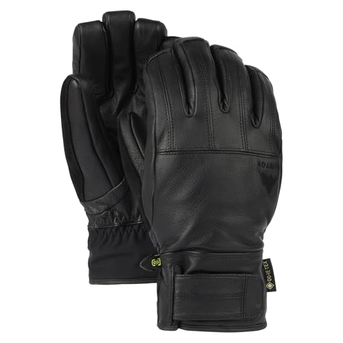 Burton Men’s Gondy Gore-TEX Insulated Leather Gloves – Waterproof Winter Snowboard Gloves – True Black, Medium
