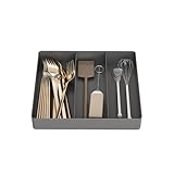 AidSci Portaposate per cassetti, portaposate per cassetti della cucina, cassetto portaposate organizer da cucina in plastica per cucchiai, forchette, coltelli (B)