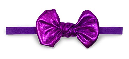 Hair Bow Headband (Metallic Purple)