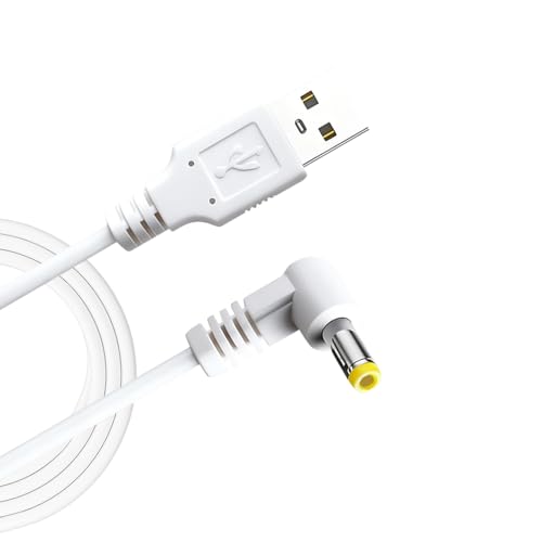 PSP�[�d�� PSP�[�d�P�[�u�� 1m USB to DC4.0/1.7mm �u���b�N/�z���C�g �����[�d�Ή� L�^�v���O PSP-1000/2000/3000��p �f������ �r�f�I�J���� �J�[�i�r�݊� �d���R�[�h (�z���C�g)