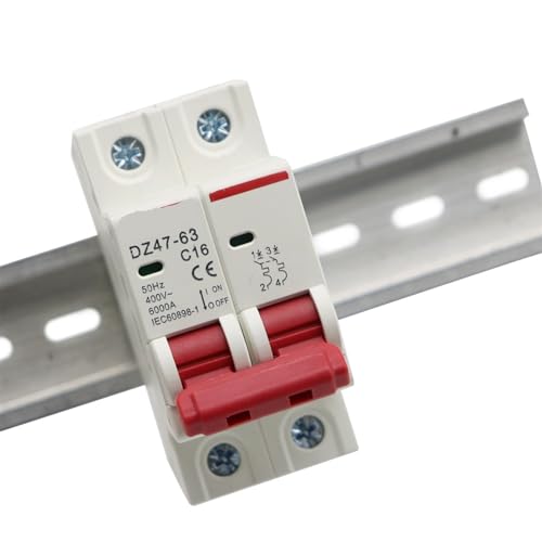 Disyuntor magnetotérmico C45N de 2 polos y 25A para instalación en carril DIN de 35mm 3