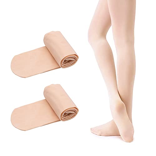 EULANT Calze per Danza Bimba 2 Paia, Calze per Ballerine di Danza Classica Donna, 90 Denari Danza Collant Balletto Senza Cucitura, S