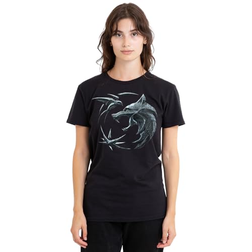 Image of The Witcher Womens Destiny Crest Ladies Shirt, Black, Black, S UK