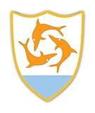 Pegatinas: 200 mm, 1 unidad, escudo de armas, Anguila, AI – para coche, ordenador portátil y más