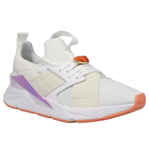 PUMA Puma Women's Muse X5 Sneaker, White-Peach Pink-Pristine, 9