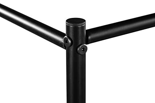 Fiveshow Queen Size Detachable Queen Anti-Noise Metal Canopy Bed, Black Metal 4 Poster With Headboard And Footboard, No Box Spring Required, Black 83.86" L X 60.43" W X 71.65" H #TOP7