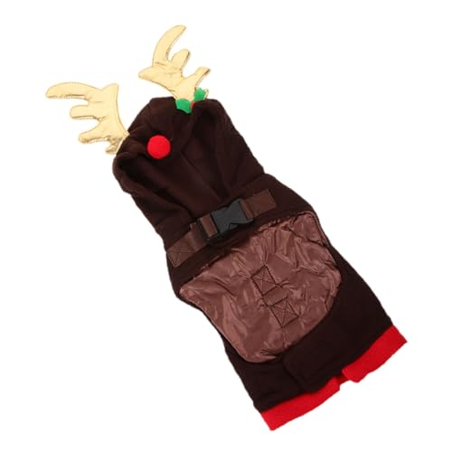 Disfraz de Navidad para perro color café talla M