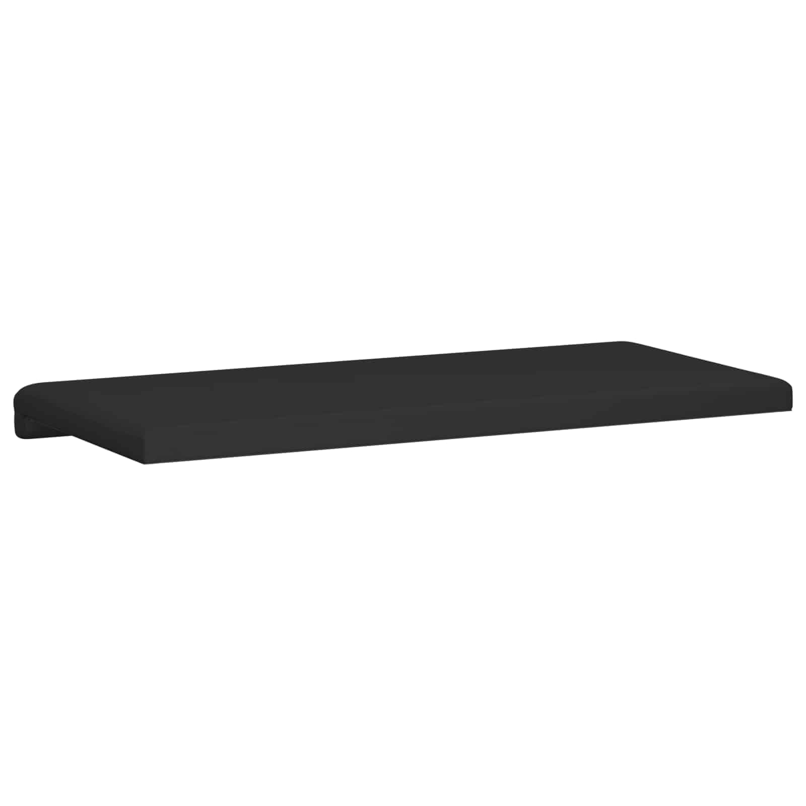 Poduszka na ławkę sztuczna skóra czarna głębokość 35 cm