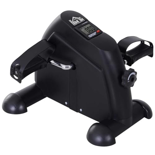 HOMCOM Minibicicleta Estática Pedalier Aparato de Ejercicios Brazos y Piernas Resistencia Ajustable...