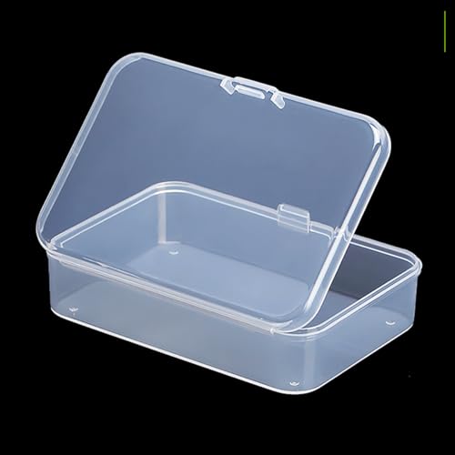 Image of 12 Pack Rectangle Plastic Clear Storage Containers Box (3.54 x 2.36 x 0.87 inch) for Beads, Coins, Safety Pins and Other Craft Jewelry Watch Findings
