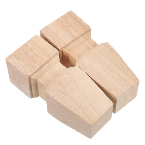 Pieds de table en bois massif 15cm accessoire de remplacement - 2