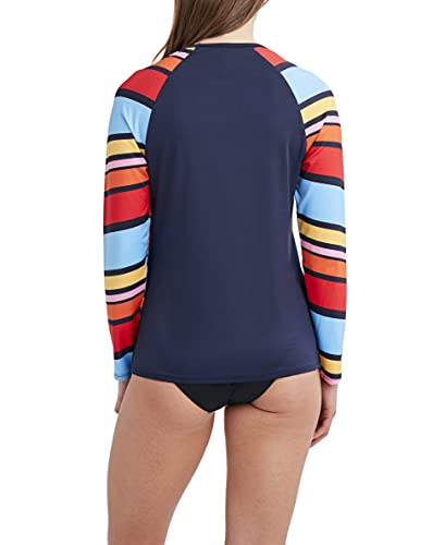 Image of Nautica Women's Long Sleeve Rashguard - Quick-Dry, UPF Protection, Swim Shirt, Pool, Beach, Hiking, Yoga, Volleyball