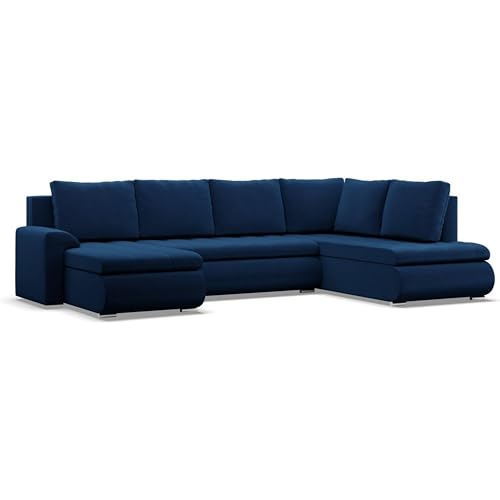 Mebligo - Ecksofa mit Schlaffunktion und 3 Bettkasten FORESTA 300x89x200 (BxHxT) Dunkelblau- Ottomane Rechts Eckcouch, Couch U Form, Sofa Wohnzimmer, Sofas & Couches, Eckschlafsofa Mebligo - Ecksofa mit Schlaffunktion und 3 Bettkasten FORESTA 300x89x200 (BxHxT) Dunkelblau- Ottomane Rechts Eckcouch, Couch U Form, Sofa Wohnzimmer, Sofas & Couches, Eckschlafsofa