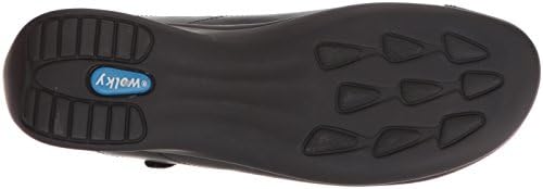 Wolky Passion Womens Comfortable Ballerina - Extremely Lightweight- Flexible PU Outsole - Genuine Leather - Removable Anatomically Shaped Footbed - Leather Lining Hook and Loop Black | Image 3