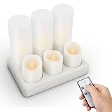 Velas LED recargables: Las velas de té de color blanco cálido se cargan mediante el conector del cargador con USB. Son sin llama y seguras para niños y mascotas. La luz suave hace que tus ojos se vean más cómodos y crea un ambiente romántico para ti.