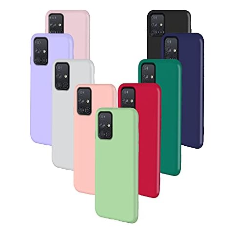 XCYYOO 9 Pack Samsung Galaxy A71 Case, Ultra Thin Soft TPU Silicone Gel Phone Case Cover Soft Flexible Colour Candy (9 Colours) Cover