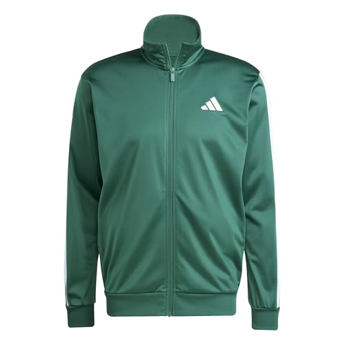 Adidas Uomo 3 Stripes Tricot Regular Track Top, Collegiate Green, L