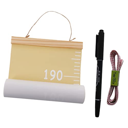 ERINGOGO 1 Set Height Ruler Grow Decor Canvas Large Educational Must Classroom Record Grade Chart Cartoon Measurement School Number Size Wood