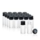 ALWSCI 20 Stück 10mL Glasfläschchen Probenahme Flaschen 18-400 schwarz geschlossen Top PP Cap, PE Liner Probe Behälter Labor Fläschchen 22x52mm