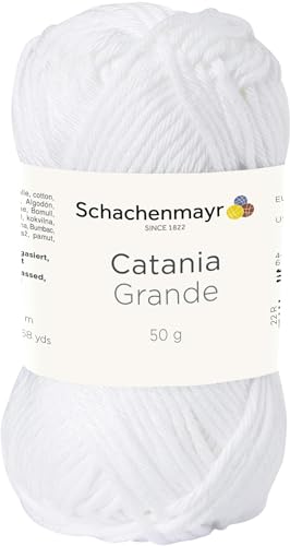 Schachenmayr Catania Grande 9807331-03106 weiß Handstrickgarn, Häkelgarn, Baumwolle