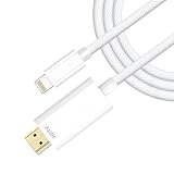 Moowarm i Phone HDMI 変換ケーブル 1.5M【2025年新モデル MFi認証品】ライトニング HDMIケーブル AV交換アダプタ 1080P 電源不要 設定不要 Phone/Padの画面をテレビに映す 差し込むだけ ミラーリング AV/TV視聴 音声同期出力 ゲーム遅延なしPhone/Pad/IOS対応 日本語取説書付き