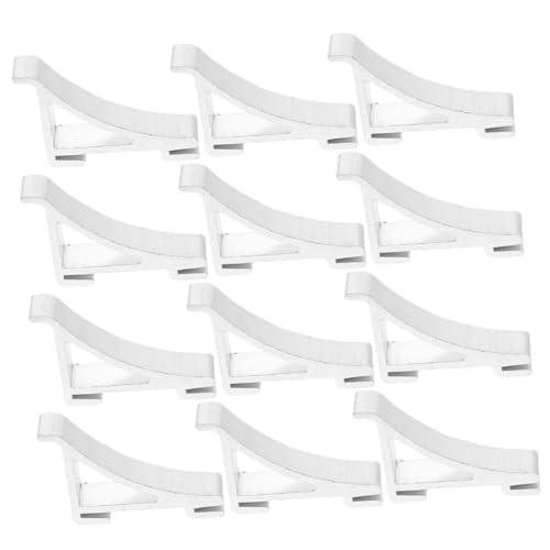 POPETPOP 12 piezas Clips para Estantes de Congelador de Metal Soporte Resistente con Gancho de Aluminio Grande Unidades para Frigoríficos y Congeladores Fácil Instalación y Duradero